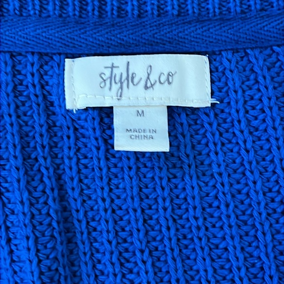 Style and Co Cobalt Blue Women's Sweater Medium - Picture 5 of 7